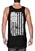 White American Flag - USA United States Men's Tank Top (Black - Back Print, X-Large)