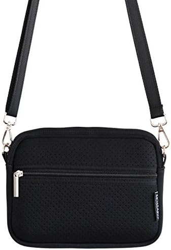 Lightweight Neoprene Travel Shoulder Bag Crossbody Bag with Removable Adjustable Strap by MOSSAIKO | 9.45" x 7.48" x 1.18"