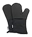Neoprene Oven Mitts - Heat Resistant to 500¡ã F,1 Pair of Non-Slip Kitchen Oven Gloves for Cooking,Baking,Grilling,Barbecue Potholders,Black - Honla