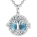 AEONSLOVE Silver Celtic Tree of Life Melody Harmony Ball Chime Bell Pendant Necklaces for Women Gifts
