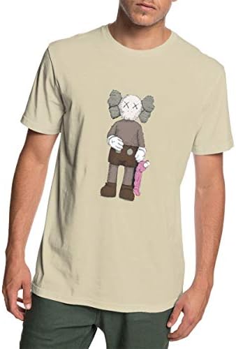 Male T-Shirt KAWS Classic Short Sleeve Shirt Black