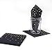 Aneco Black and Gold Foil Dots Napkins Disposable Paper Napkins for Dinner Picnic Cocktail Birthday Party Supplies Decorations, 5 by 5 Inches (Pack of 120)