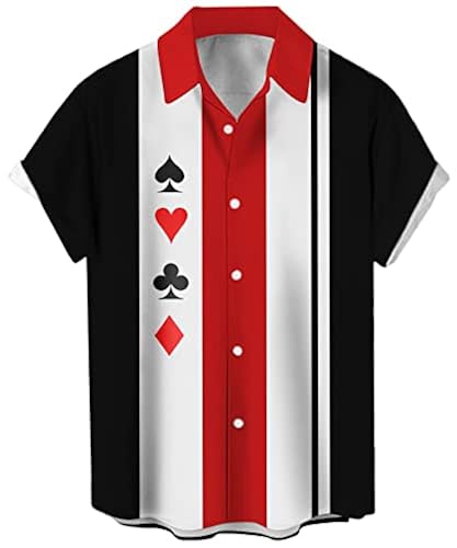 Funny Poker Hawaiian Shirts for Men, X-Large in Oman Whizz