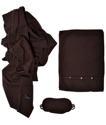 Cashmere Travel Throw Set (Charcoal