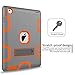 TOPSKY Compatible with iPad 2 Case,iPad 3 Case,iPad 4 Case,iPad 2/3/4 Kids Proof Case,Heavy Duty Shockproof Rugged Kickstand Protective Cover Case for iPad 2nd/3rd/4th Generation Retina(A1416/A1458) Grey Orange