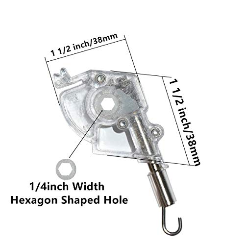 Cutelec 2pcs 2" Low Profile Wand Tilter Mechanism with Hexagon Shaped Gear Hook Connection for