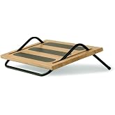 Humanscale FR100 Ergonomic Foot Rocker Footrest Machine, Wood and Metal, Adjustable Tilt