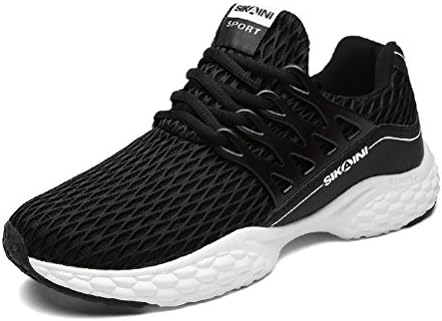 DAIVON Men Women Breathable Running Shoes Athletic Sports Casual Fashion Sneakers (Black,39)