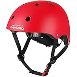 KAMUGO Kids Adjustable Helmet, Suitable for Toddler Kids Ages 3-8 Boys Girls, Multi-Sport Safety Cycling Skating Scooter Helmet (Red)