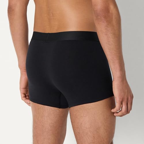 Boxer in Jersey di Cotone, Biancheria Intima Uomo, Pacco da 5, Nero, S