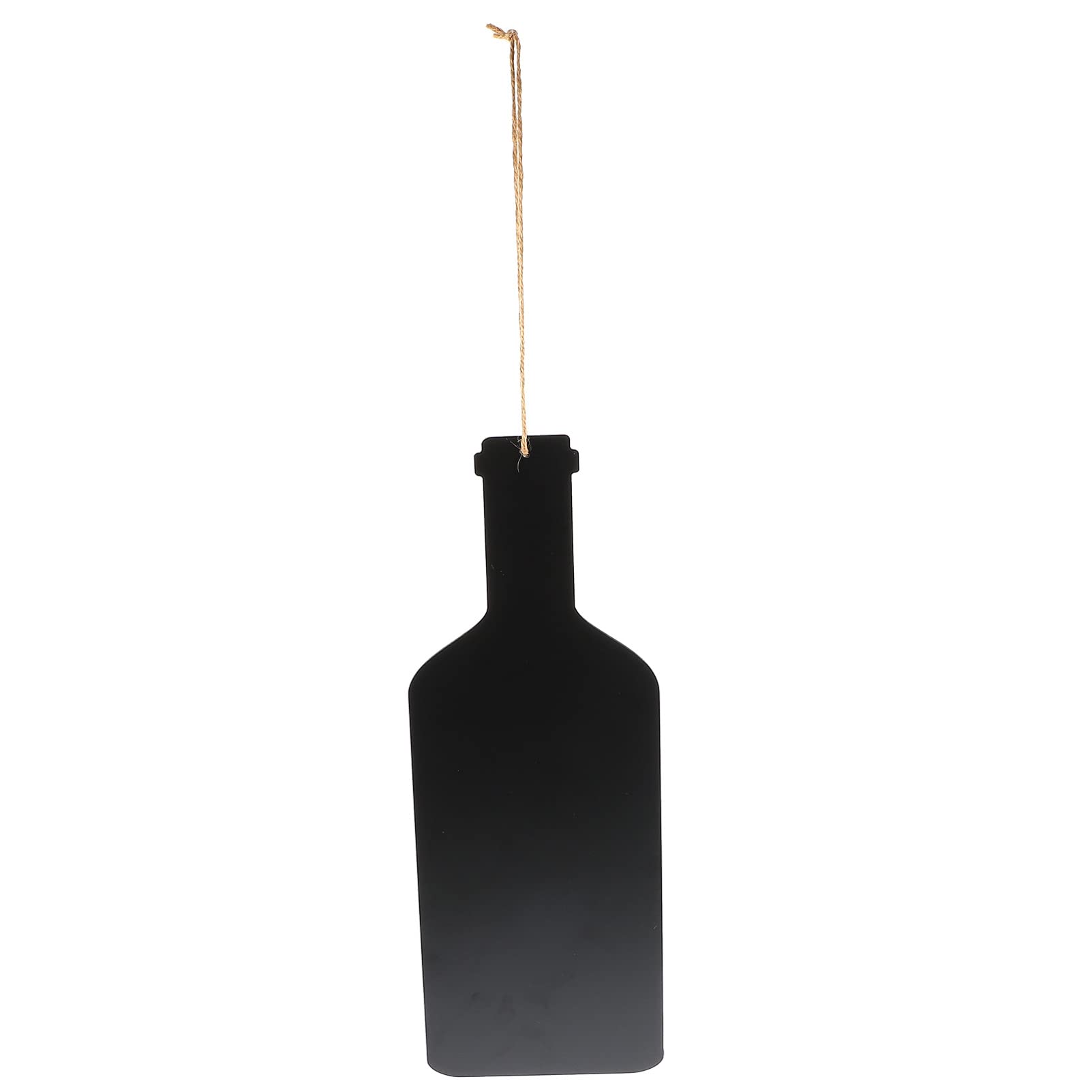 iplusmile Mini Chalkboard Hanging Sign Wine Bottle Shaped Chalkboard Sign Wooden Blackboard with String Erasable Message Board Memo Tag for Home Coffee Shop Bar 15 * 40CM