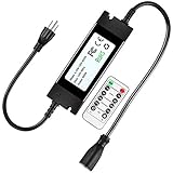 Mpow 650W Wireless Remote Control Dimmer, 40Ft Range, RC On/Off & Stepless Dimming (25% 50% 75% 100% Brightness Optional) 0.5-4 Hours Timer for Dimmable LED or Incandescent String Lights