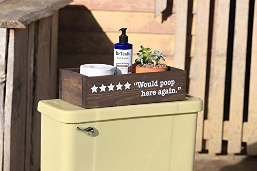 Toilet Paper Holder - Would Poop here again - Bathroom Decor -Toilet Paper Storage