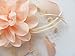 Fascinators Hats for Womens 50s Headwear with Veil Flower Cocktail Wedding Tea Party Church Derby Hat(1A-Peach)