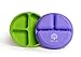 Divided Toddler Silicone Stacking Plates- Unbreakable Kid Dishes-Reusable-Microwave Set-Easy to Clean Dishwasher Safe-FDA Food Grade for Babies to Teens-Snacks Approved