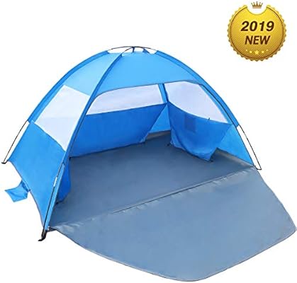 Venustas Beach Tent Beach Umbrella Outdoor Sun Shelter Canopy Cabana Upf 50 Sun Shade Easy Set Up 3 4 Person Lightweight And Easy To Carry
