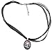 Laura Milnor Iverson Black Cat In Autumn Moonlight Zen Tree Branches Halloween Moon Handmade Jewelry Art Pendant Ribbon Necklace