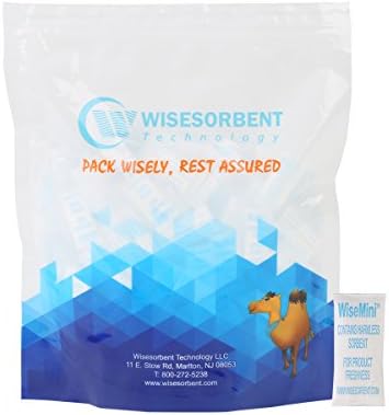 500Packets 0.5Gram Per Packet Wisemini Tyvek Packed Silica Gel Desiccant Sachet for Pharmaceutical Product Packaging FDA Approved Moisture Absorber Silica Gel Packs