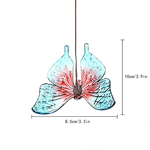 image for AceList Changing Color Solar Power Mobile, Spiral Spinner Windchime Wi