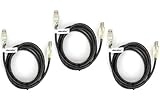 Aleratec USB 2.0 Type A Male to B Male 1:1 Braided Printer Cable w/ LED 3-Pack