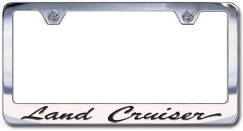 Toyota Land Cruiser Chrome License Plate Frame, Script Lettering