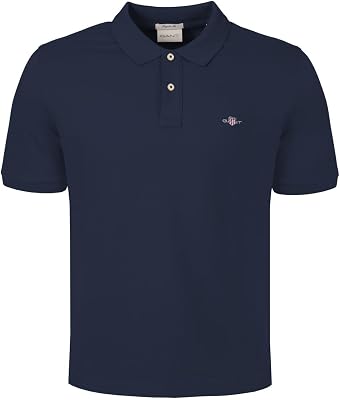 Polo de piqué REG Shield SS para Hombre, Azul Noche, L, Noche Azul, L