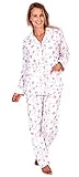 Patricia Women's Floral Print 2 Piece Long Sleeve Flannel Pajama Set Blue