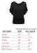 MIRITY Womens Short Sleeve Boat Neck Cute Solid Shirring Dolman Drape Tops Color Black Size S