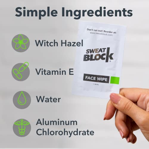 SweatBlock Daily Antiperspirant Face Wipes + Oily Skin Control