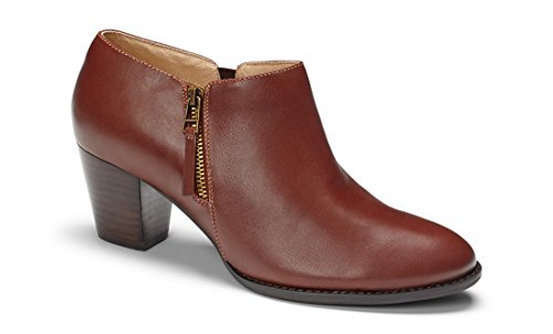 Vionic Women's Bootie Taber Boots Orthaheel Technology Leather (Toffee, 9)