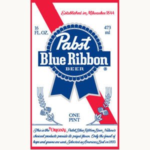 Pabst Blue Ribbon PBR Stickers (2) Logo and Road Shield Sign