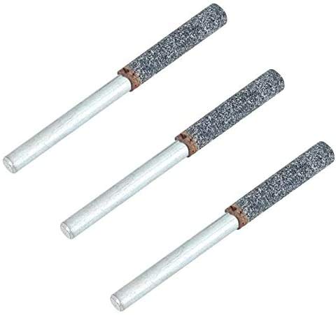 Diamond Chainsaw Sharpener Burr Stone File Set, 3Pcs 4mm/5/32 Essential Sharpening Tool for Rotating Devices