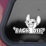 STITCH LILO White Decal Sticker Wall Laptop Notebook Die-cut White Decal Sticker