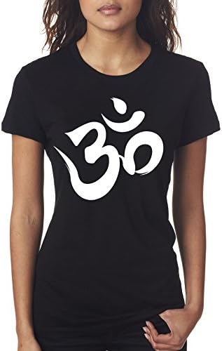 Ohm Symbol Yoga Om Aum Women's Ladies Fitness Funny T-Shirt By Superior Apparel Small Black
