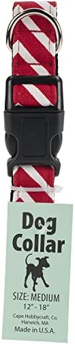 Cape Hobbycraft 18 x 26 x 1" Dog Collar with Welded D Ring Buckle, Red/Chevron, Medium