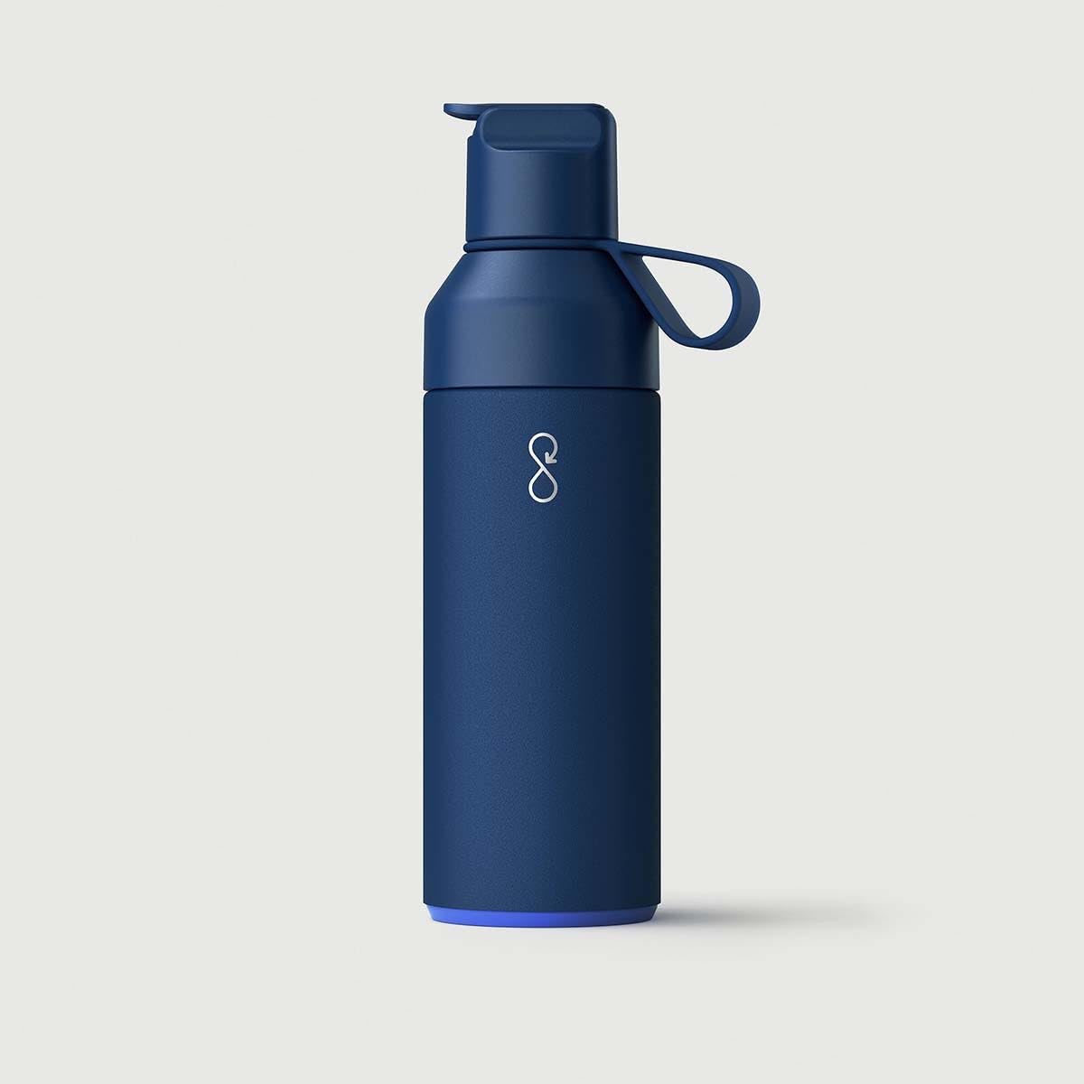 Ocean Bottle Go 500ml | Stainless Steel Water Bottle | Reusable & Sustainable | Keeps Drinks Cold & Hot | Eco Friendly Gift (Ocean Blue)