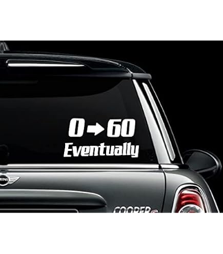 CartNest- Oval 0-60 Eventually Funny (Slow Car Old Junker) Bumper...