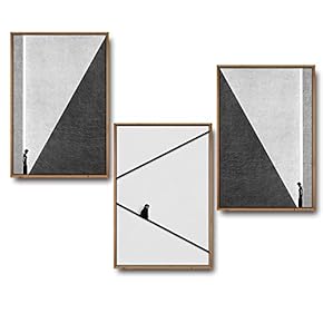 3 Piece Framed Canvas Wall Art for Living Room, Bedroom Buildings Theme Canvas Prints for Home Decoration Ready to Hang - 16"x24"x3 Panels