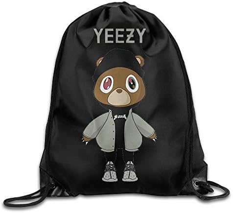 Adhra Lucky Yeezy Kanye West Bear Drawstring Backpacks Sack Bag/Bags