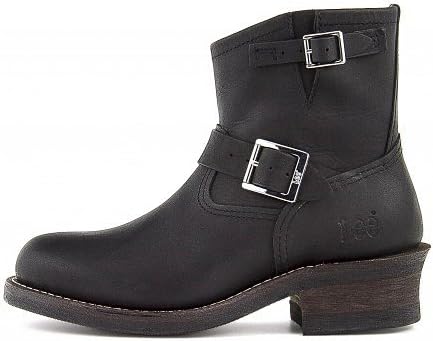 Amazon リー Lee メンズ エンジニアブーツ 本革 カジュアル デイリー トラベル ストリート ブラック 25 5cm Lee リー ブーツ