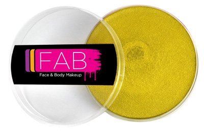 【プロ仕様】FABフェイス＆ボディペイント (ゴールデンパール) 専用固形絵の具 水溶性 FAB Face & Body Makeup 
