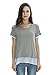 Bearsland Women's Maternity Breastfeeding Shirt Short Sleeve Nursing Tops Gray