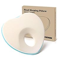 Bammax Baby Pillow Newborn, Newborn Pillow Flat Head, Infant Sleeping Pillow, Soft Breathable Memory Foam Baby Head Shaping Pillow Prevent Infant Flat Head Symptom Head Support for Baby 0-12 Months