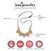 ima-jewelry BPA Free Chewable Silicone Baby Teething Necklace | Chew Beads - Safe for Baby | Chew Bead Necklace, Gold