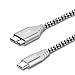 USB C to Micro 3.0 Cord, 1 Pack Fasgear Nylon Braided Metal Connector Type C 3.0 to Micro B Cable 3ft, Fast Charge Sync Compatible with Toshiba Canvio, Galaxy S5 Note 3 and More (Gray)