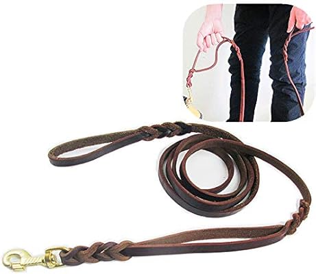 heavy duty leather dog leash