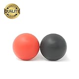 xFitness Lacrosse Massage Ball Set Pack of 2 Firm Balls | Self Massage Therapy, Target Back, Scapula | Best for Mobility Work & Myofascial & Trigger Point Release, Muscle Knots