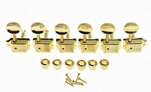 KAISH Gold Split Post Vintage Guitar Tuning Keys Tuners Machine Heads for Strat/Tele Korea Made