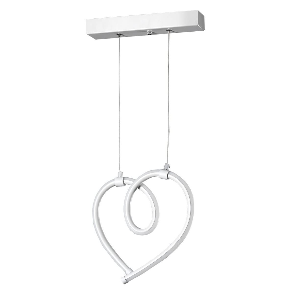 ONLI Hanging lamp Hearts Integrated LED 18W 3000K. White Aluminium Frame