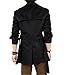 Men's Slim Double Breasted Trench Coat Belted Long Jacket Overcoat Outwear